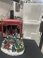 Dickens Collectible ‘Trees For Sale’Christmas Village Accessory W Box