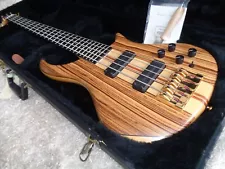 2001 Pedulla ET5 Thunderbass Bass Guitar V Maple/Zebrawood Top.