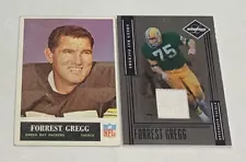 Forrest Gregg Packers Leaf Limited Jersey # 16/ 50 & 1964 Topps (2) Card Lot!