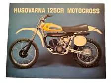 Vintage 1970s Husqvarna 125 CR motocross motorcycle original sales brochure