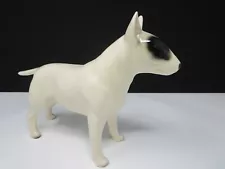 Vintage Coopercraft Porcelain White Bull Terrier 6.5" Tall Made in England