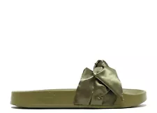 Fenty by Rihanna Puma Bow Slides Green Olive Branch Size US W 7.5 UK 5