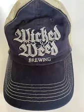 Wicked Weed Brewing Adjustable Truckers Hat - Navy Blue & Ivory