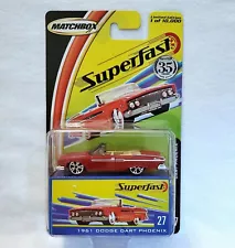 Matchbox Superfast 1961 Dodge Dart Phoenix #27 Red For Sale