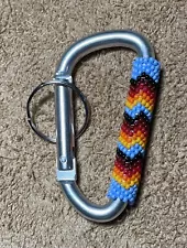 1 New Native American Lakota Sioux Beaded Clip Keychain