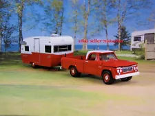 1961 - 1965 Dodge D100 Truck + Shasta Airflyte Camper Trailer Retro Set