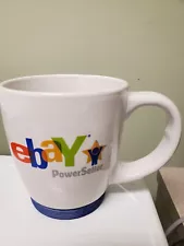 Ebay Power Seller Coffee Mug, large, heavy, big handle, rubber base cover 4.25"