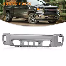 Steel Front Bumper Face Bar Chrome W/O Sensor For 2014 2015 GMC Sierra 1500