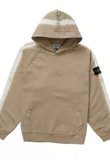 NWT Supreme Stone Island Tan Side Stripe Logo Hoodie Men's L A3-8