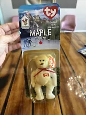 MAPLE THE BEAR-1999 MCDONALDS TY BEANIE BABY WITH RARE ERRORS 1993 OAKBROOK NIP