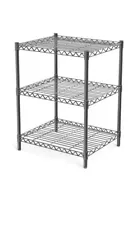 3 Tier Grey Storage Racks and Shelving - Heavy Steel Material Pantry Shelves ...