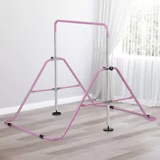 Folding Gymnastic Horizontal Bars Equipment Adjustable Height Junior Training