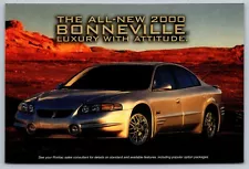 Car, Pontiac Bonneville, 2000, sales promotion card, Vintage Postcard