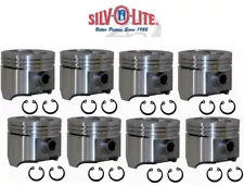 SILVOLITE Hypereutectic Flat Top 4vr Pistons Set/8 for Ford 360 390 FE STANDARD