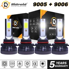 4x 9005 9006 LED Combo Headlight Kit Bulbs 6000K Cool White Bright High Low Beam (For: 2003 Toyota Corolla)