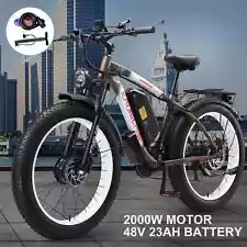 2000W Dual Motor E-Bike V3 Electric Bicycle for Adult 26" 48V 23Ah 35MPH 21Speed