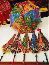 Beautiful Handmade Indian cotton Decorative Umbrella Wedding Design 10 PC