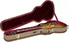 Crossrock Electric Guitar Case fit Les Paul, Semi-vintage Arched Hardshell