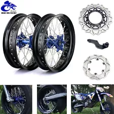 For Yamaha 17"x3.5"/4.25 Supermoto Wheels Rotors Adapter Kit YZ250F YZ450F 14-19 (For: Yamaha)