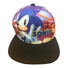 Sonic The Hedgehog Snapback Hat, SEGA, 2016, All Over Print, EUC