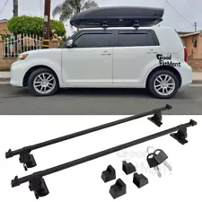 For Scion XB 4Door 54" Black Car Roof Rack Cross Bar Cargo Carrier w/Lock Iron