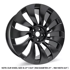 New 21" x 9.5" Front Alloy Replacement Wheel Rim for 2020-2024 Tesla Model Y