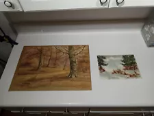 TWO WATERCOLOR PAINTINGS FOR SALE