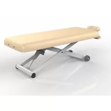 NEW! Electric Massage Table, Light Beige, Adj Height 18" - 32", 4" Cushioning