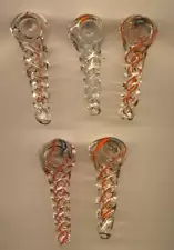 3" Hand Blown Glass Twisty Swirl Pipe-Collectible-Handmade-Assorted Colors-New!