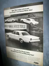 1966 Ford Custom and mustang - unloading for white sale - magazine ad