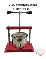 New T-Bar Style 2.0L S.S Multi-purpose Cheese/ Wine /Oliv Oil Making Press