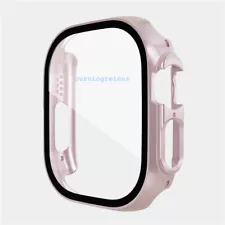 Hard Case For Apple Watch Ultra/Ultra 2 49 Tempered Glass Screen Protector Cover