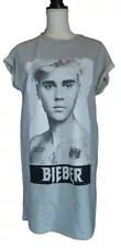 Justin Bieber Purpose Tour Divided Cut Sleeve Sweatshirt Dress Size 8 Gray