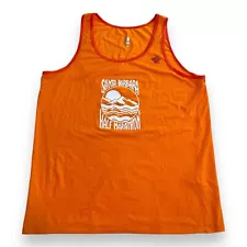 Rabbit Running Men's Singlet Tank Top Size Large orange Santa Barbara