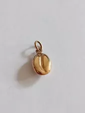 9 Carat Gold Vintage Coffee Bean Charm / Pendant , Perfect Gift For A Barista.