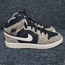 Nike Air Jordan 1 Mid SE PS Youth 3Y Leopard Cheetah Kids Shoes BQ6932-021