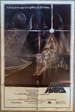 Star Wars 1977 One Sheet Movie Poster Style "A" Folded 27" x 41"