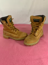 Dunham Tuff Lite Waterproof Classic 7768 Men's Nubuck Wheat Work Boots Sz 7.5 D