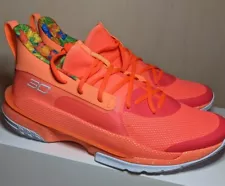 Under Armour UA Men's Curry 7 Sour Patch Kids Peach Plasma Beta- 3021258-603- 14