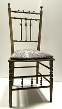 Antique Chiavari Chair Gilt Wood Hollywood Regency Style