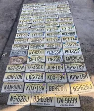 Lot 67 New Jersey License Plates NJ Expired Rough Roadkill Craft Purposes Only