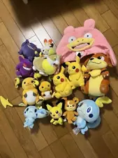 Pokémon Plush etc. character lot of 14 Set sale Raichu Pikachu Pichu Gangar etc.