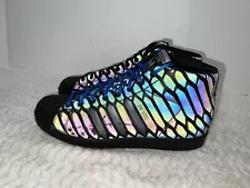 Adidas Pro Model Xeno Iridescent Reflective Chameleon Black PurpleGreen Men 10.5