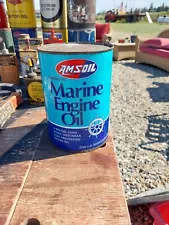 Vintage Amsoil Marine Engine Oil Quart Full Can