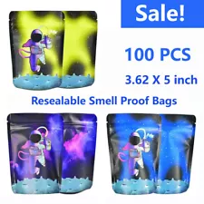 100PCs Resealable Mylar Foil Bags Zip Lock Food Storage Bags