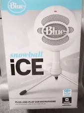 Blue Snowball Ice Plug & Play USB Microphone Logitech for Creators White Mic NEW