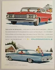 1959 Print Ad Oldsmobile Super 88 Holiday SportSedan & Dynamic SceniCoupe