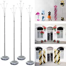 4 Set Balloon Stand Kit, 9 Feet Adjustable Balloon Arch for Floor, Ballon Column