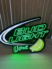 Bud Light Lime BEER SIGN lighted opti neon 2010 VERY COOL