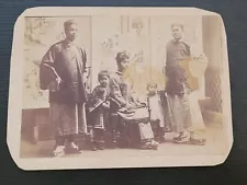 FANTASTIC CABINET CARD CHINESE AMERICAN ASIAN VICTORIAN family vintage original